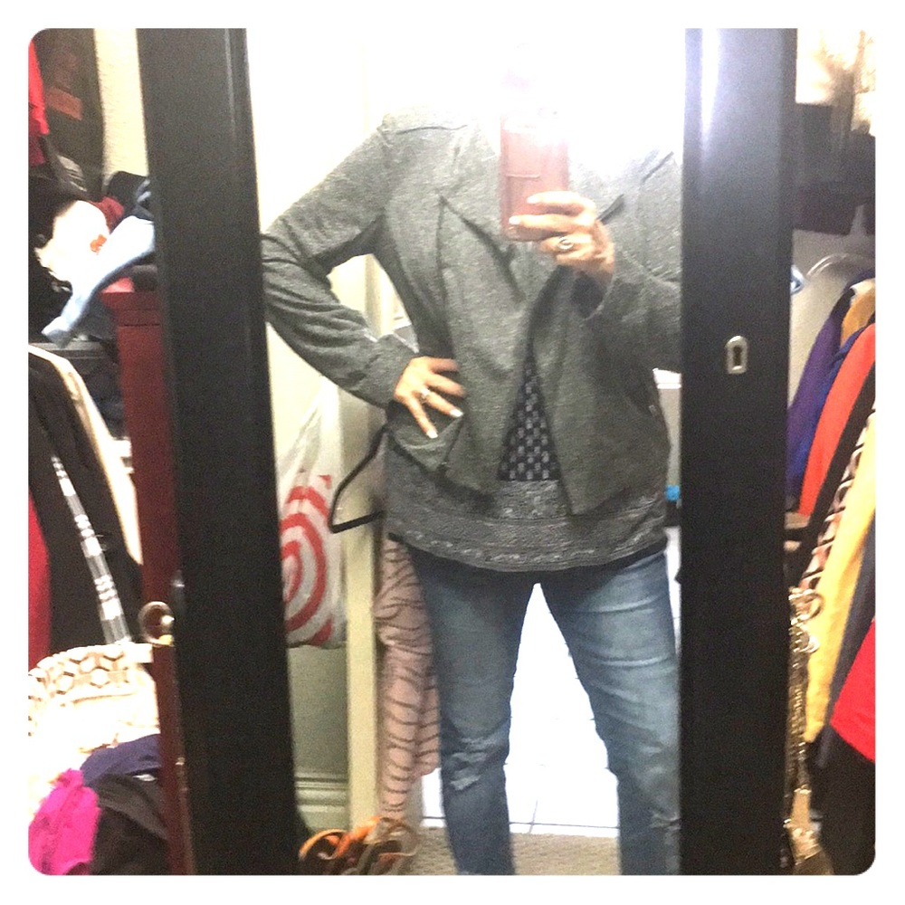 Grey and black light tweed style jacket